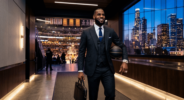 Professional basketball superstar representing LeBron James wealth, career success, and business ventures