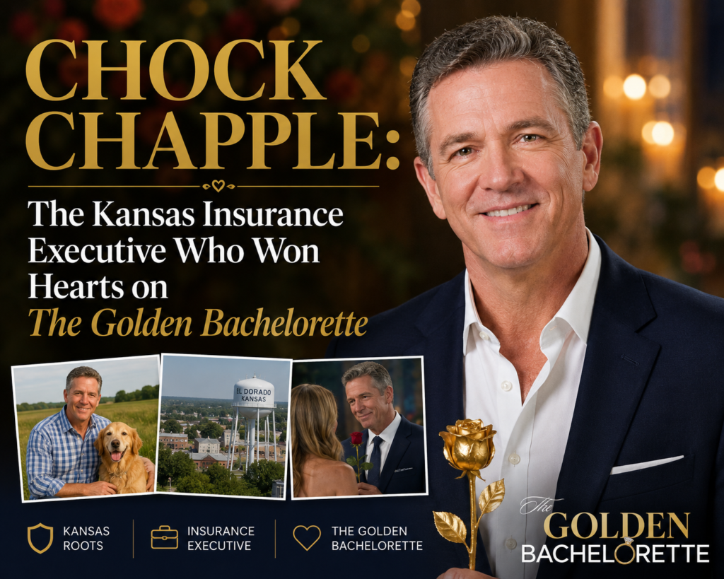 Chock Chapple featured image showing the Kansas insurance executive and The Golden Bachelorette contestant who captured viewers' hearts with his charm, professionalism and personal story.