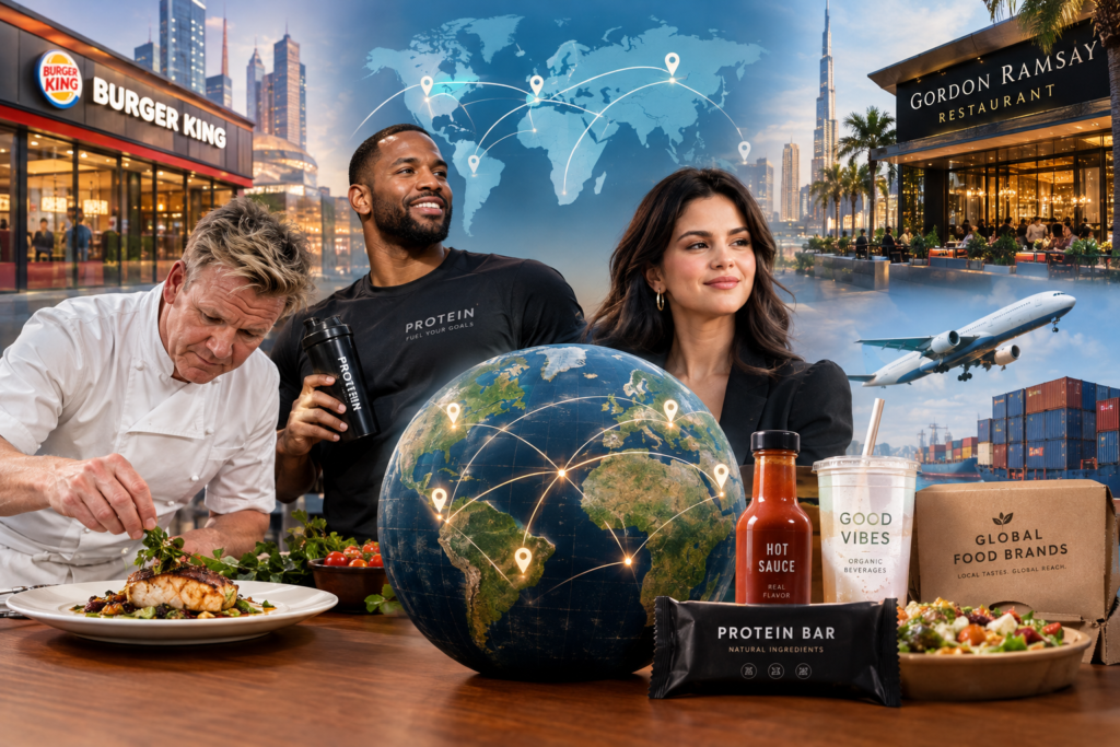 Global food brands expanding across international markets through strategic partnerships travel and distribution